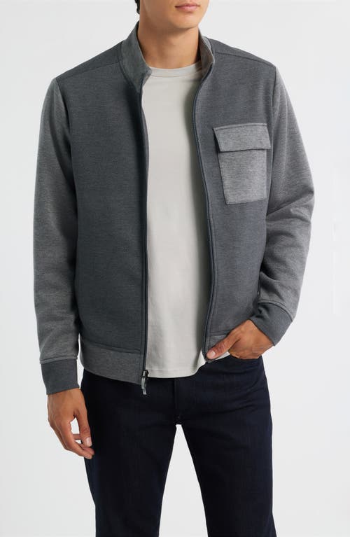Robert Barakett Isaak Colorblock Knit Jacket In Gray