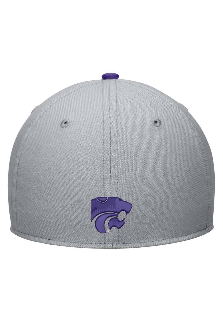 Men's Nike Gray Kansas State Wildcats Rise Flex Hat, Alternate, color, Gray