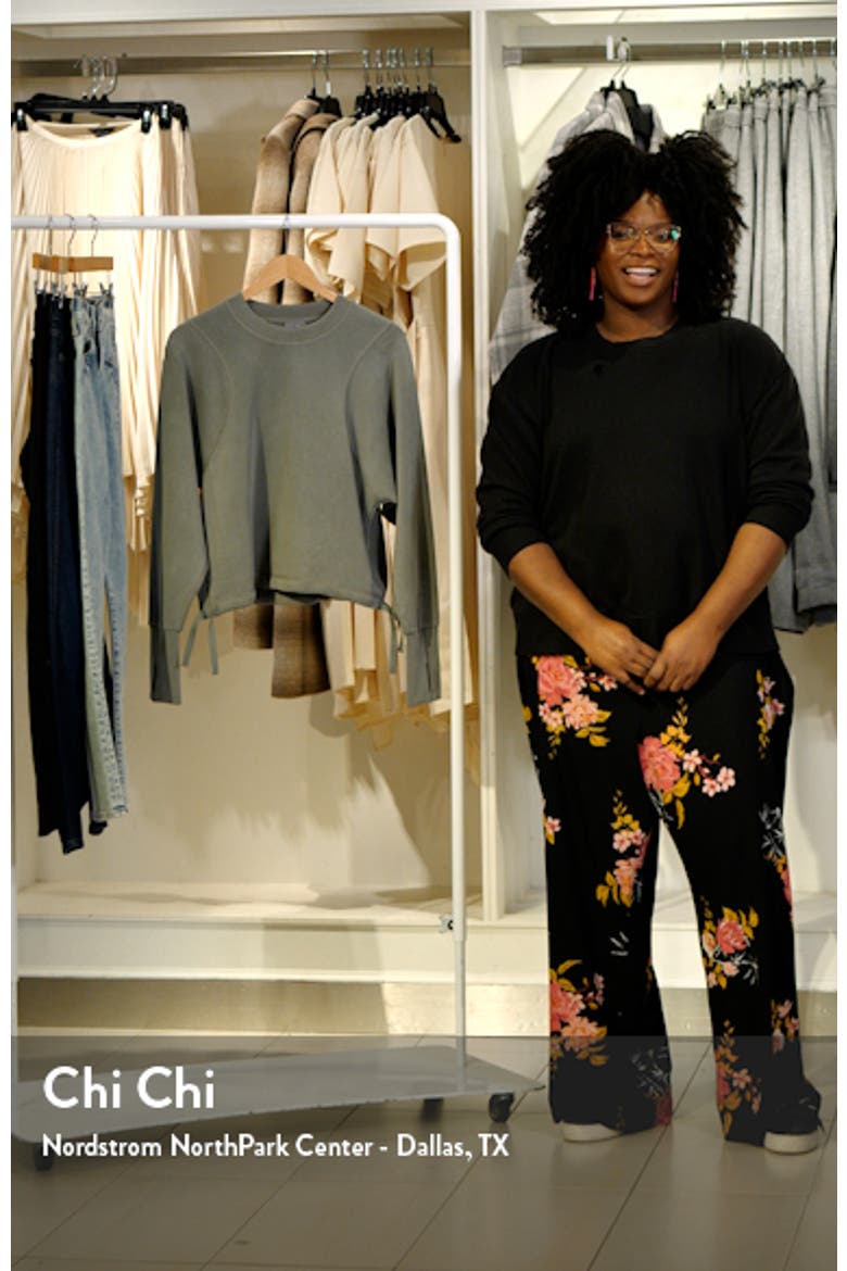 Sand Wash Crewneck Crop Sweatshirt video