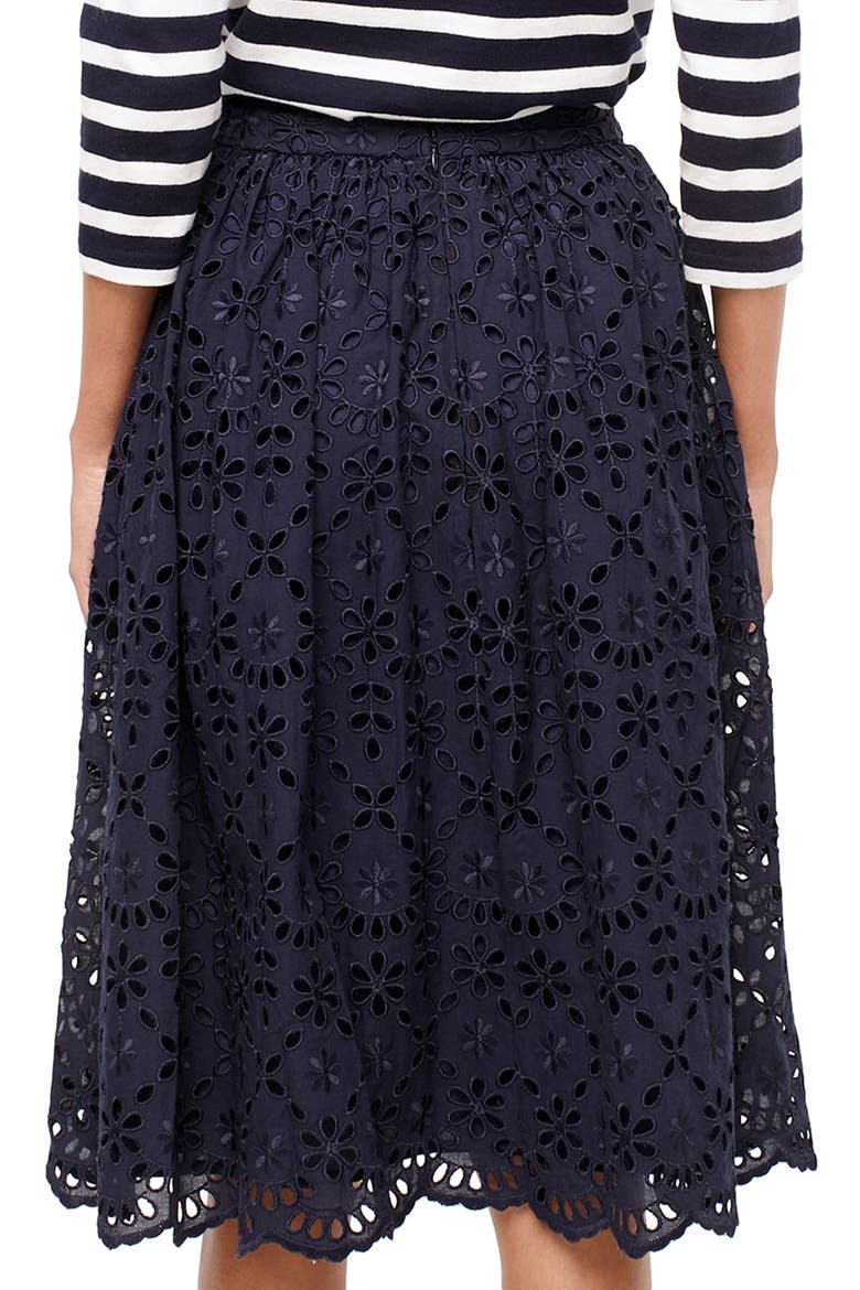 Eyelet Skirt, Alternate, color, NAVY