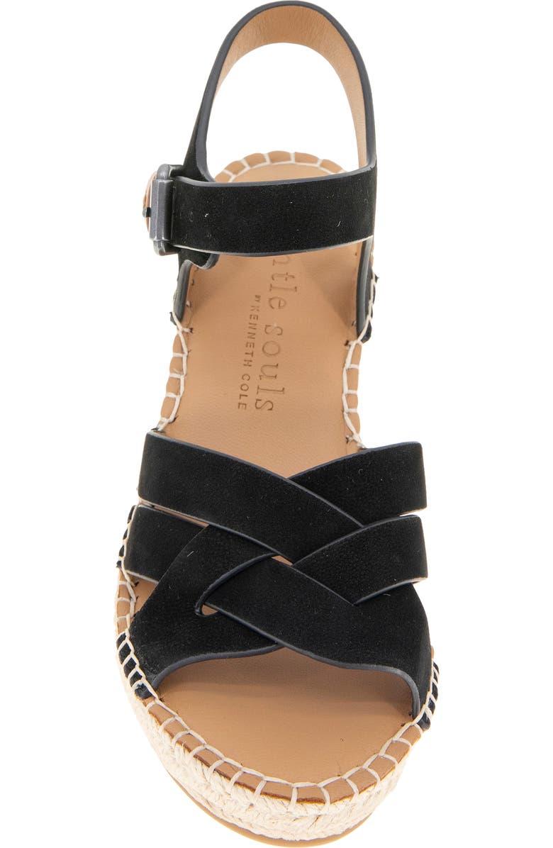 Gentle Souls Caspian Wedge Sandal, Alternate, color, Black Nubuck