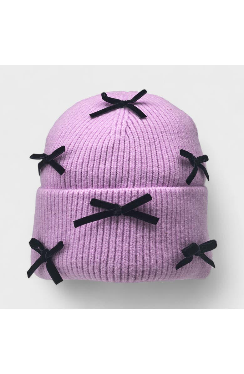 A Little Obsessed Women's Multi Bow Knit Beanie, Alternate, color, Blush