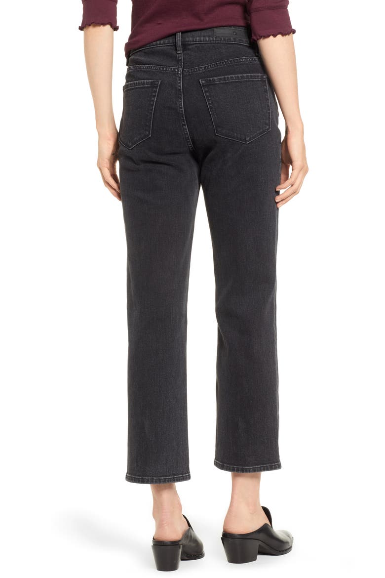 Stovepipe Straight Leg Jeans, Alternate, color, BLACKTOP DARK WORN