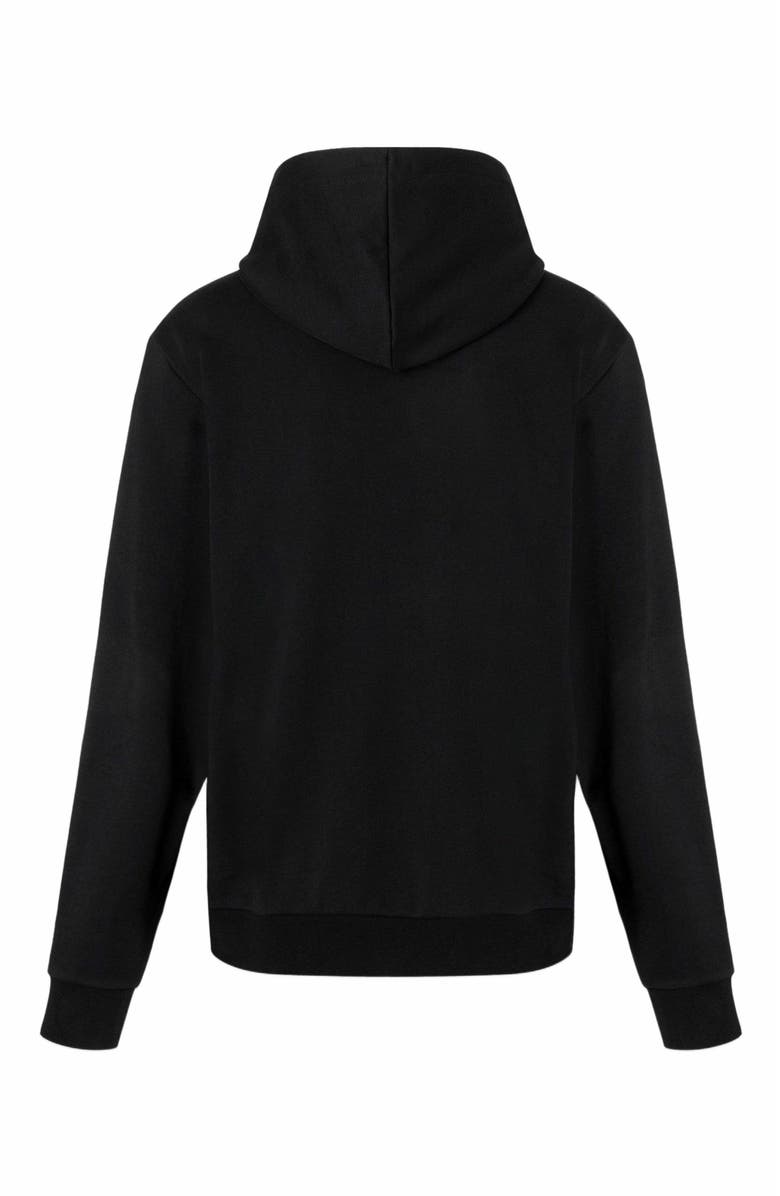 MCM Classic Logo Hoodie in Organic Cotton, Alternate, color, Black