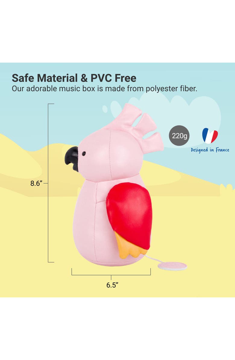 Little Big Friends Musical Animals - Parakeet , Plush Baby Music Box, Nursery Toy, Alternate, color, Pink