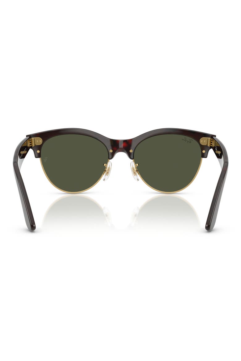 Clubmaster Way 54mm Square Sunglasses, Alternate, color, RED HAVANA ON GOLD
