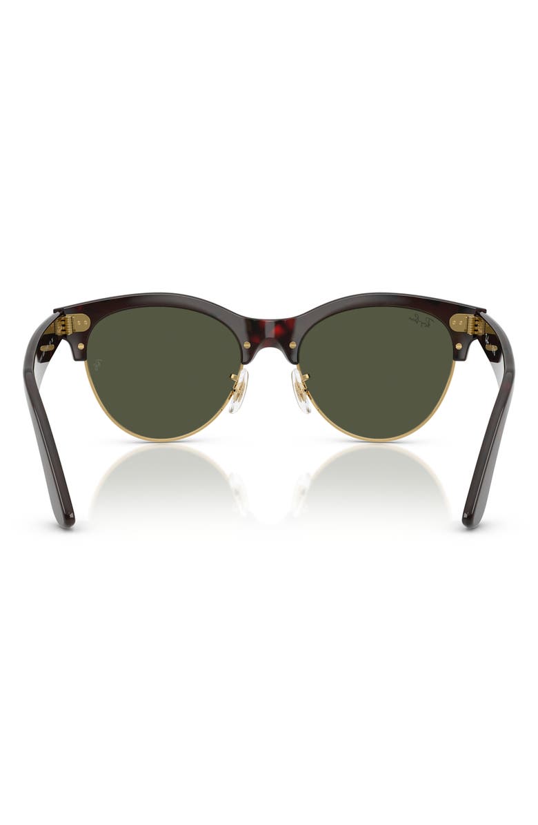 Ray-Ban Clubmaster Way 54mm Square Sunglasses, Alternate, color, Red Havana On Gold