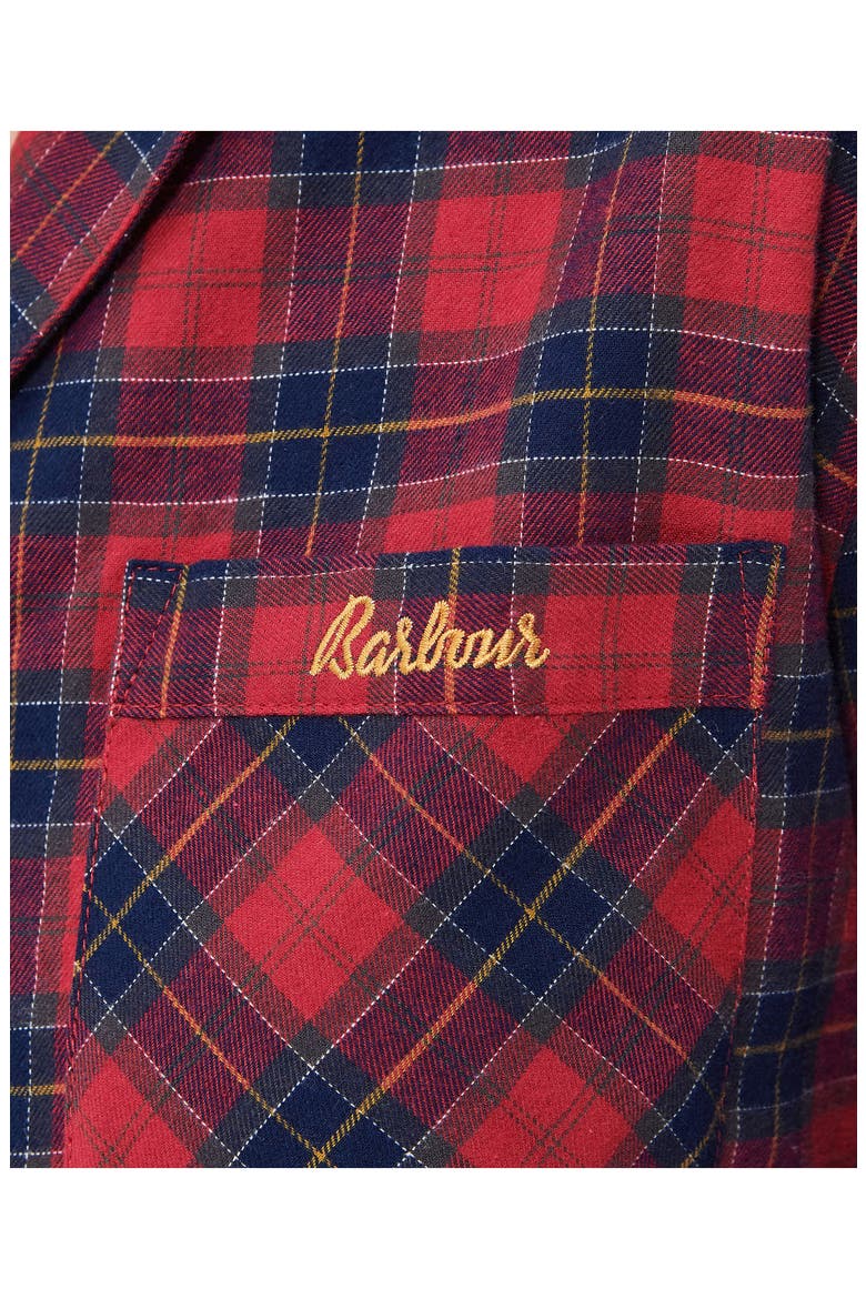 Etta Tartan Brushed Cotton Nightshirt, Alternate, color, SMALL RED TARTAN