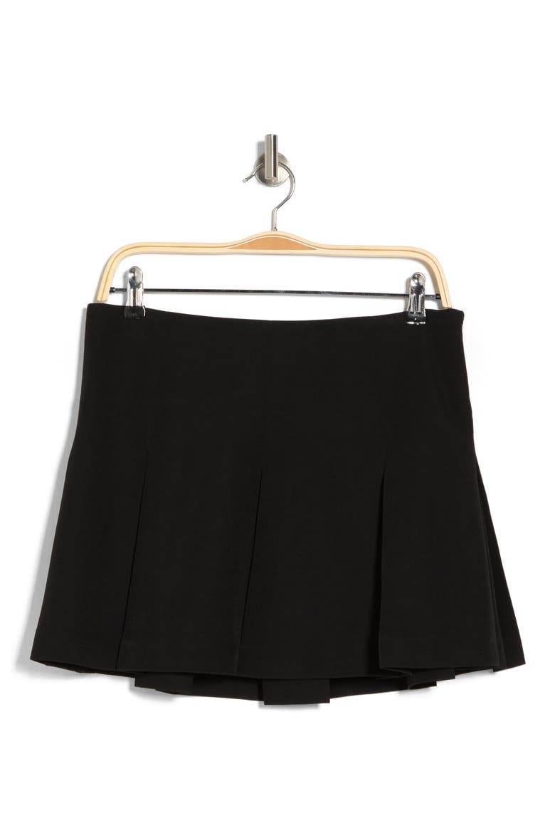 Mandy Pleated Skirt, Alternate, color, BLACK
