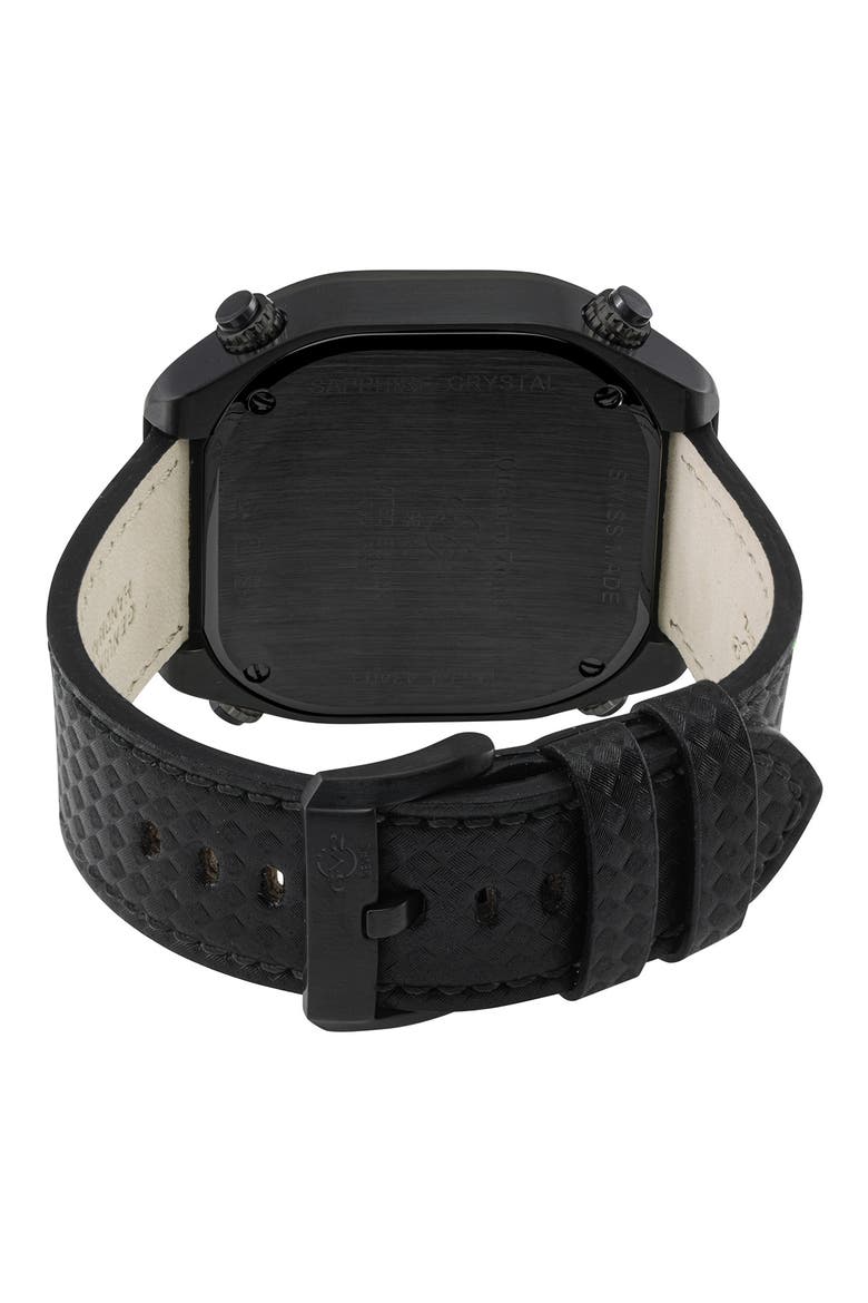 Mens Swiss Quattro 4 Time Zones, Alternate, color, BLACK