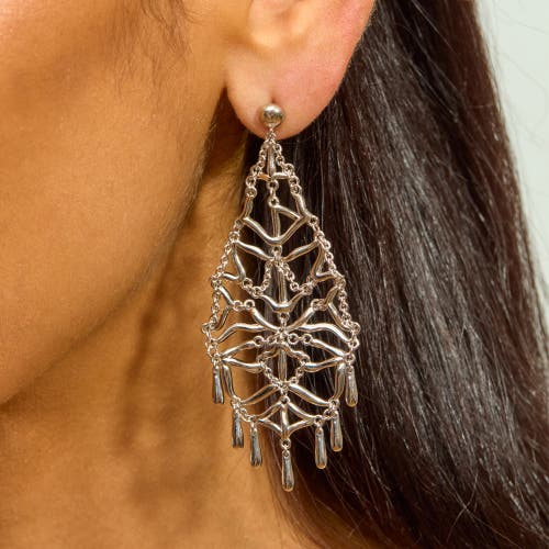 Lucy Quartermaine Element Web Earrings In Metallic