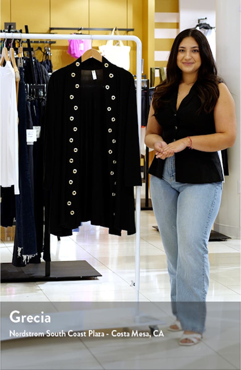 Rivet Detail Open Knit Jacket, sales video thumbnail