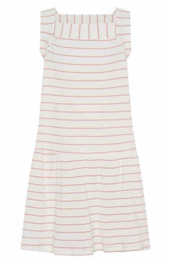 TINY TRIBE Kids' Stripe Sleeveless Cotton Rib Dress