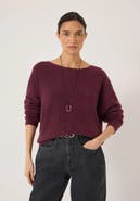 Hush Bryony Slash Neck Ribbed Jumper