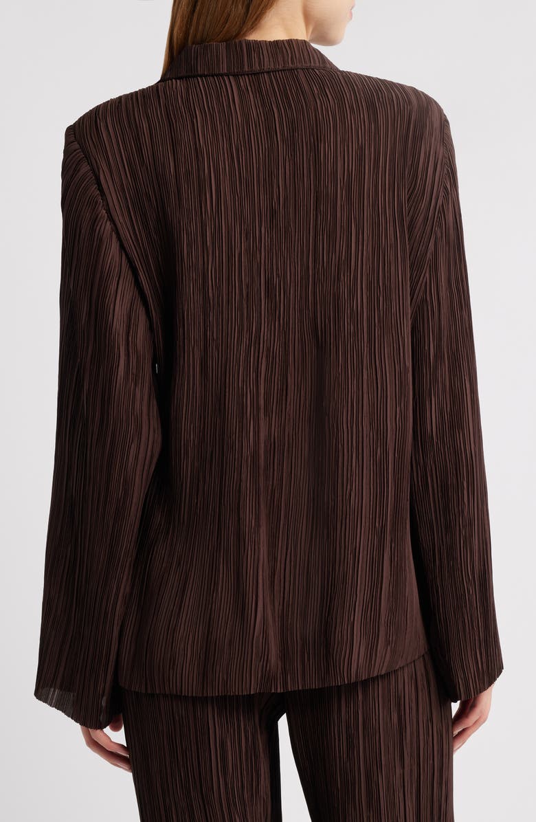 Cult Gaia Alyona Plissé Shirt, Alternate, color, Java