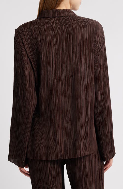 Cult Gaia Textured-finish Blouse In Brown