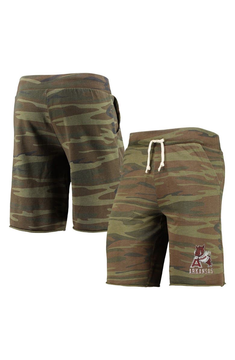 ALTERNATIVE APPAREL Men's Camo Alternative Apparel Arkansas Razorbacks Victory Lounge Shorts, Main, color, 