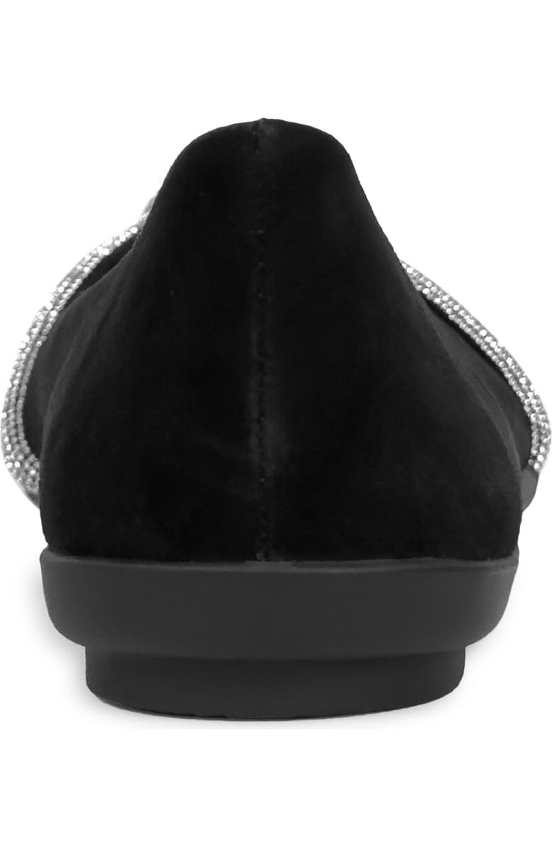 Aerosoles Damir Suede Crystal Embellished Flat, Alternate, color, Black Suede