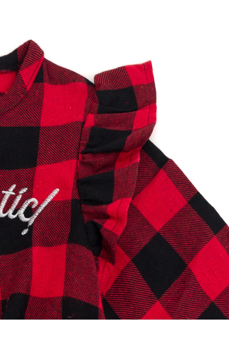 Minnie Mouse Holiday Long Sleeve Dress, Alternate, color, Minnie Red Black Plaid