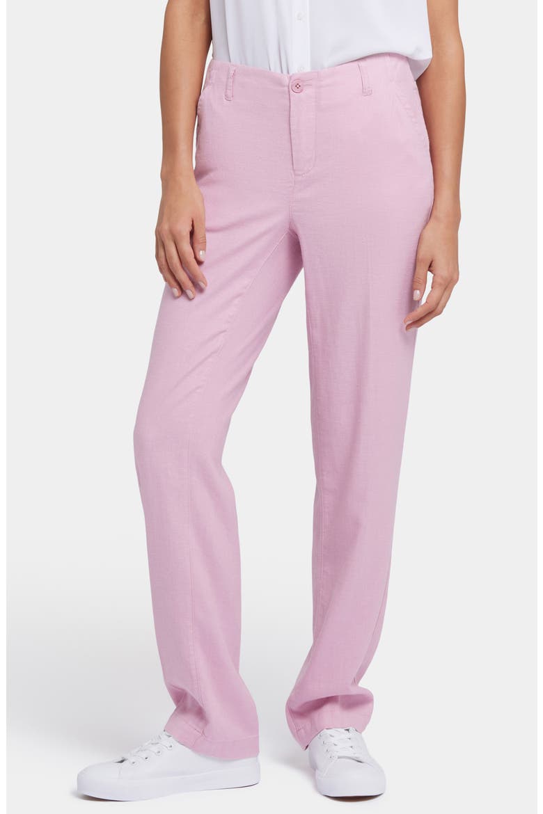Marilyn Linen Blend Trousers, Main, color, PINK NECTAR