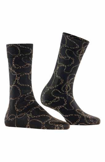 Metallic Jewel Case Crew Socks