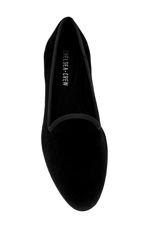Chelsea Crew Chain Loafer In Black Velvet
