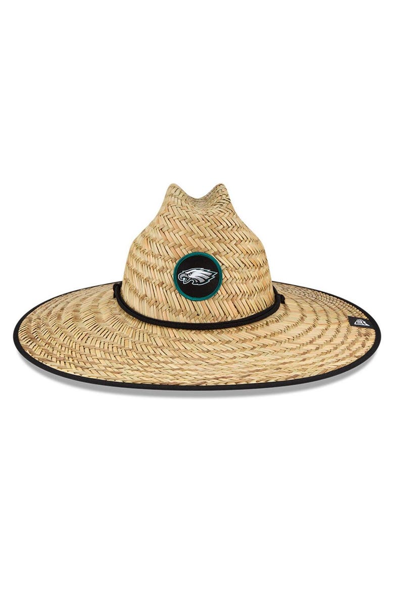 Men's New Era Natural Philadelphia Eagles NFL Training Camp Official Straw Lifeguard Hat, Alternate, color, Natural
