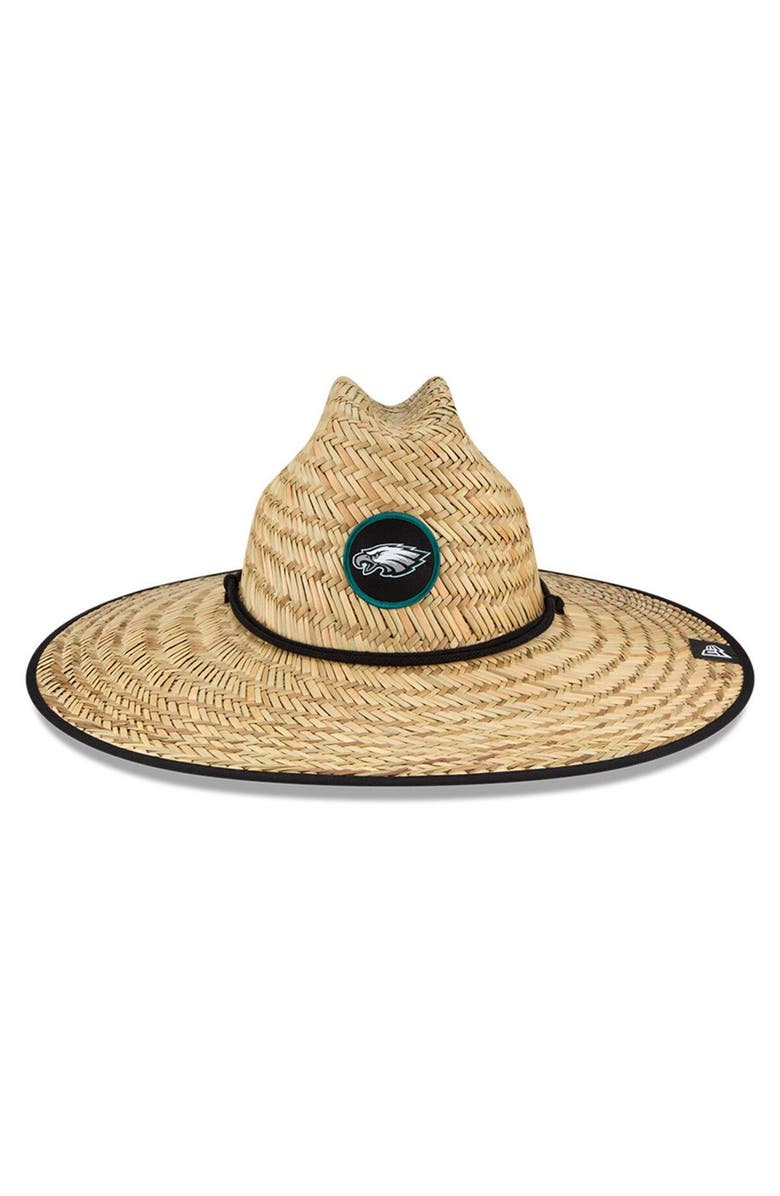New Era Men's New Era Natural Philadelphia Eagles NFL Training Camp Official Straw Lifeguard Hat, Alternate, color,