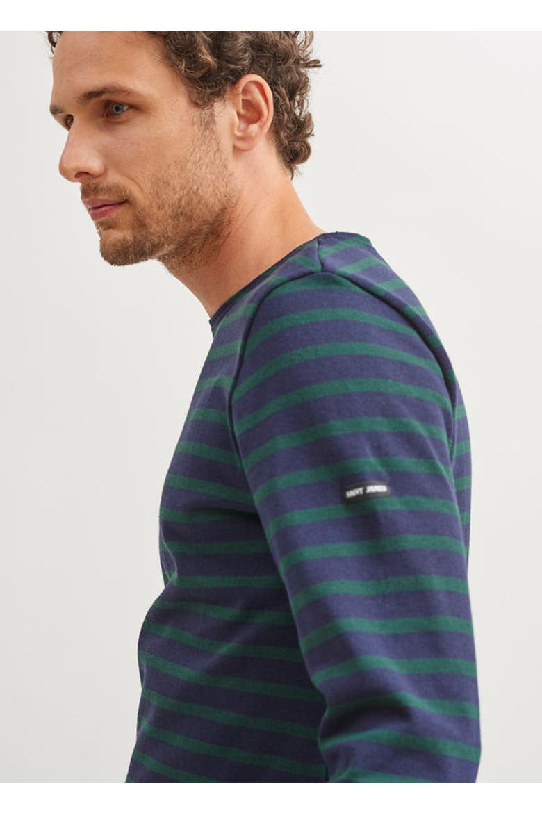 MERIDIEN MODERNE - Original Heavyweight Breton Shirt, Alternate, color, navy/pine green