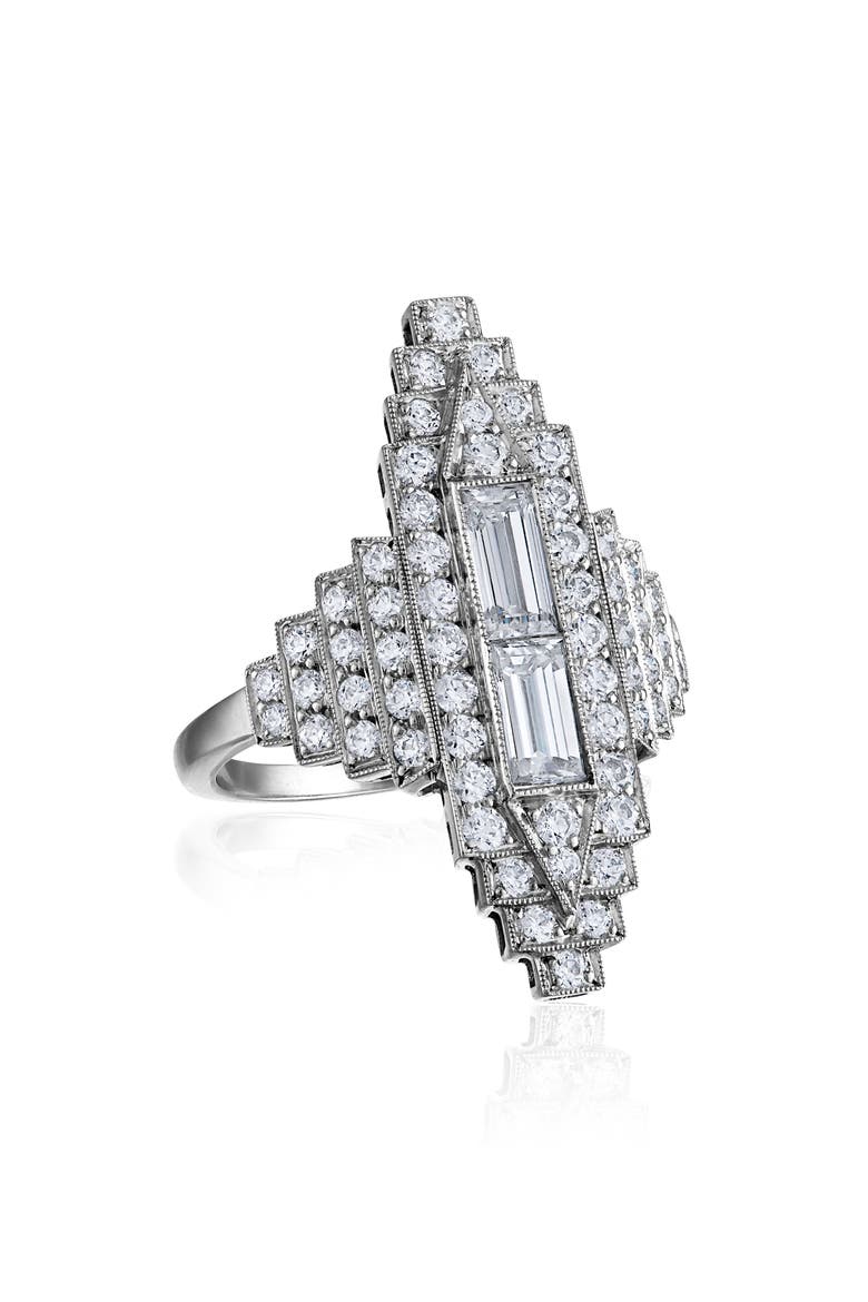 All Diamond Empire Ring, Main, color, PLATINUM/ DIAMOND