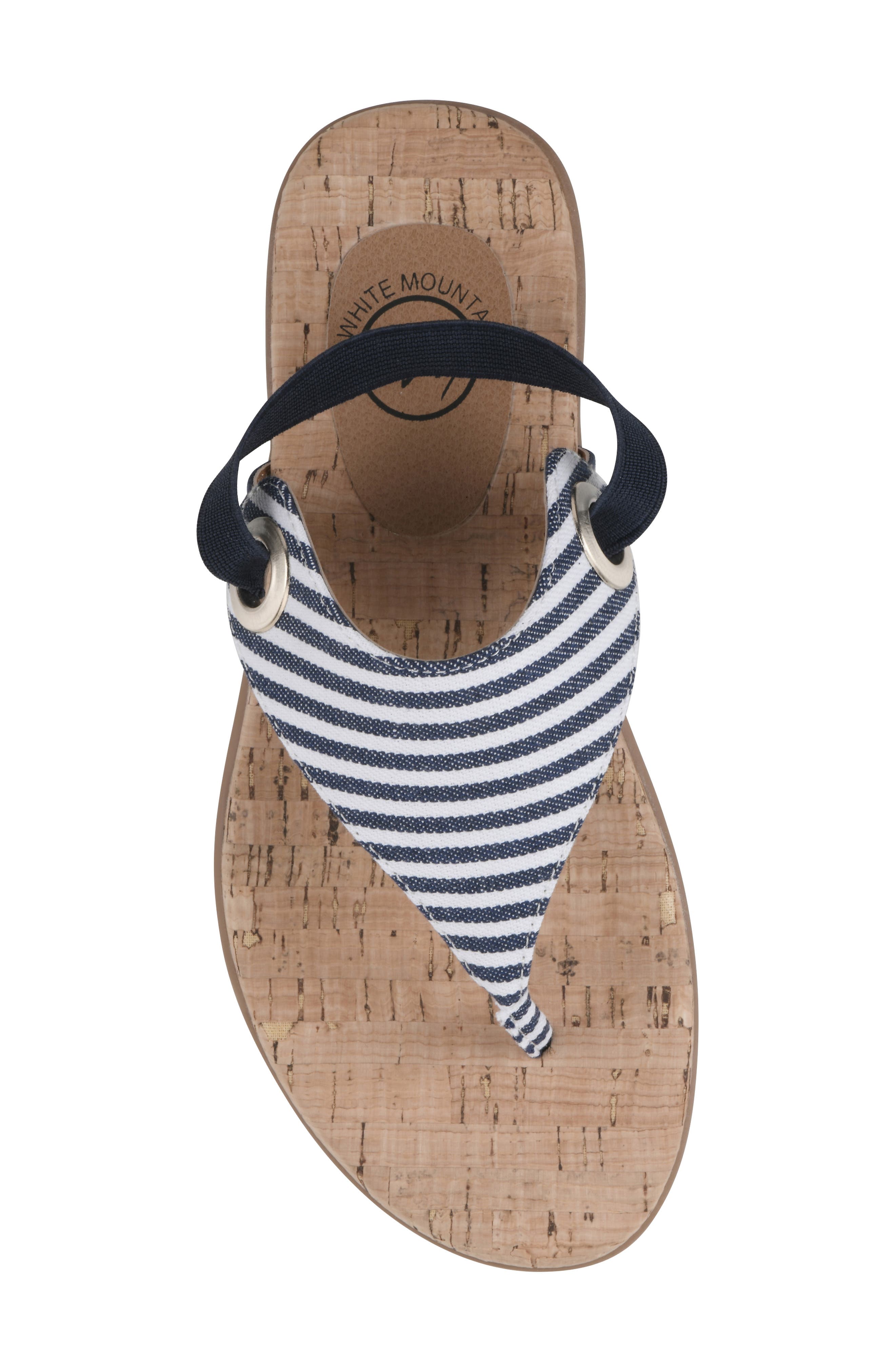 Lifeway Slingback Sandal, Alternate, color, NAVY/ WHITE/ STRIPE/ FAB