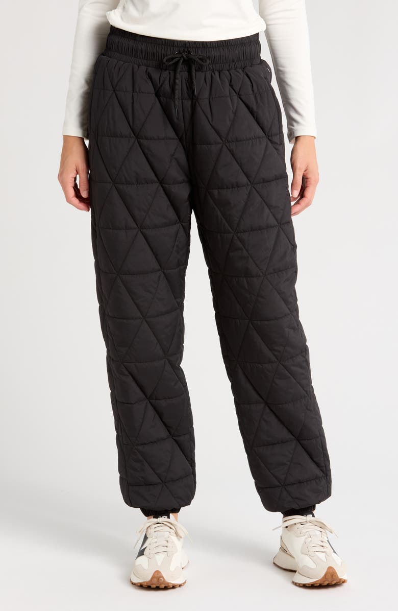 Zella Recycled Polyester Quilted Pants, Main, color, 