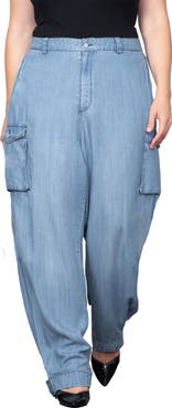 Standards & Practices High Waist Chambray Cargo Pants