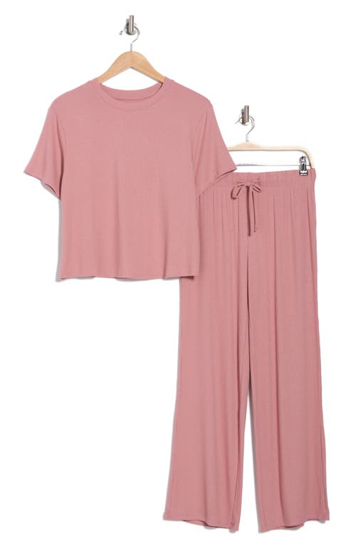 Honeydew Revival Rib Pajamas In Mauve