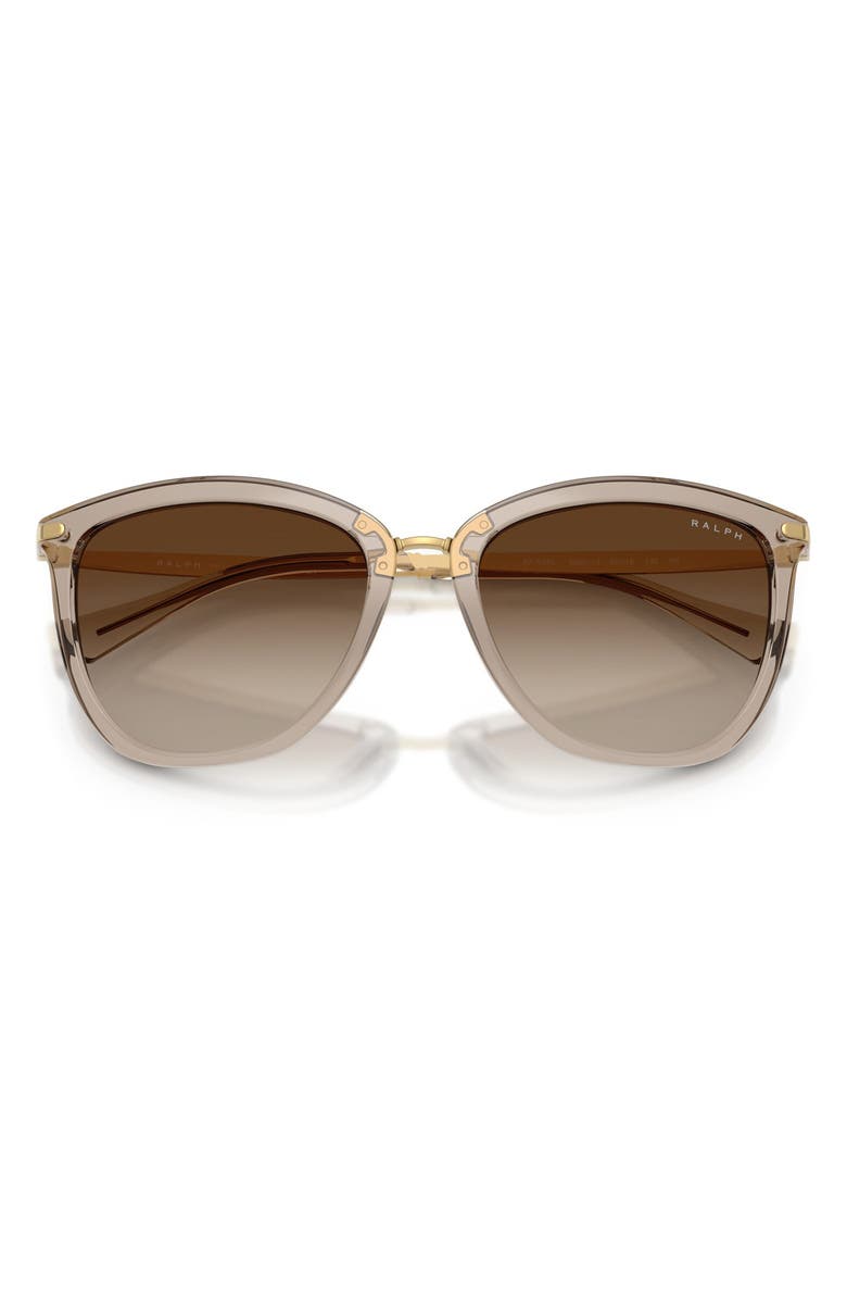 Ralph Lauren 55mm Gradient Cat Eye Sunglasses, Alternate, color, Shiny Beige / Gradient Brown