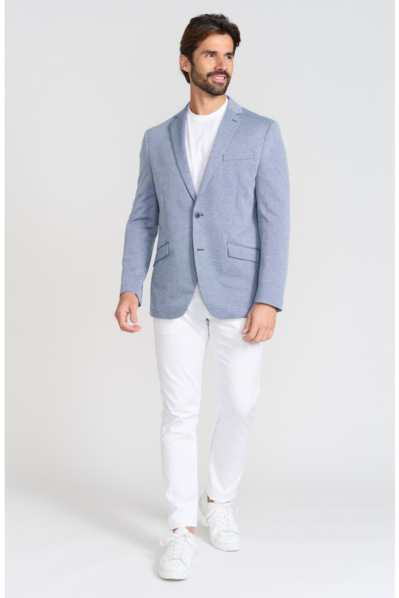 Textured Neat Knit Sport Coat, Alternate, color, BLUE