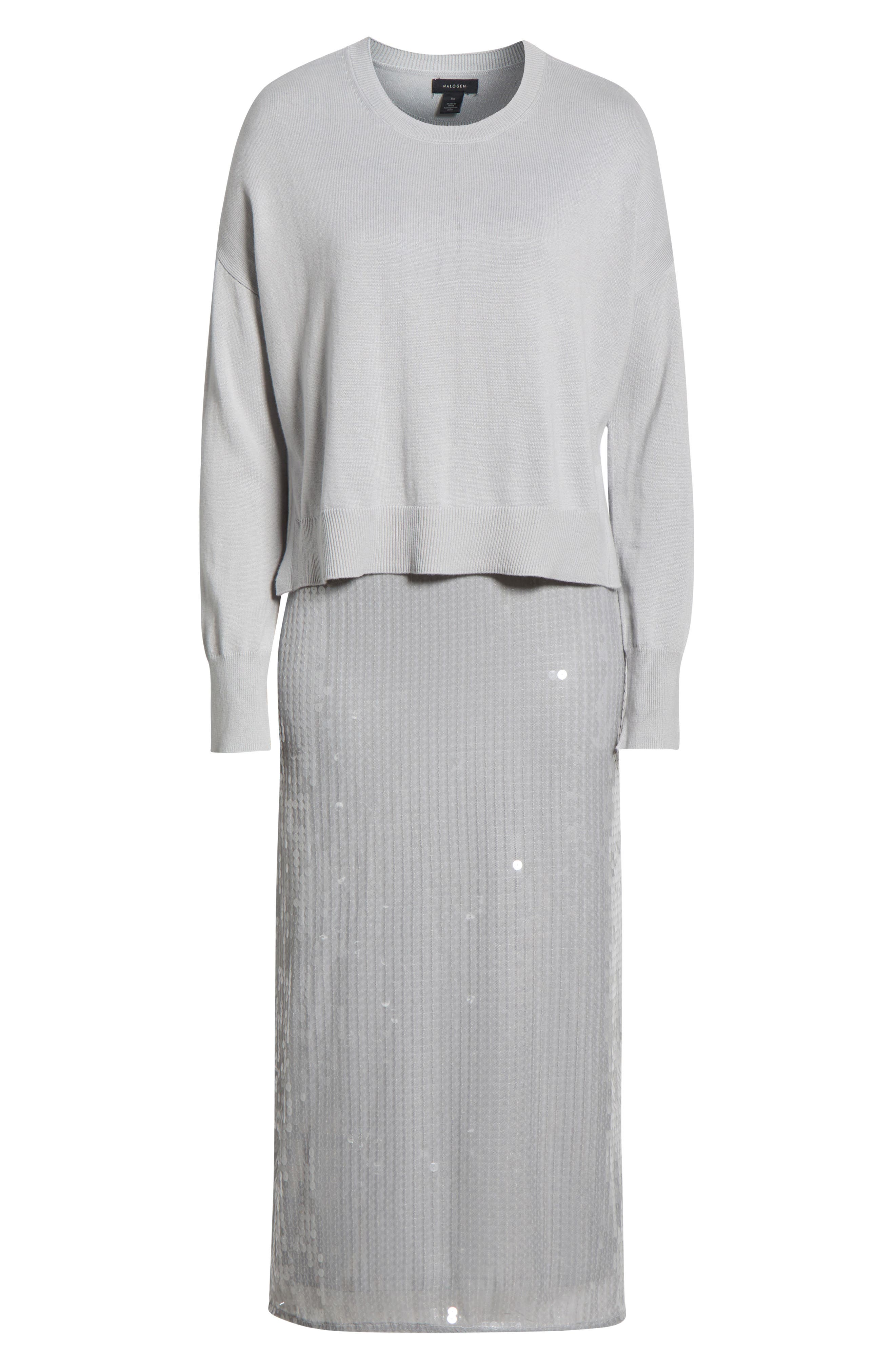 Halogen® Sequin Slipdress & Sweater Set