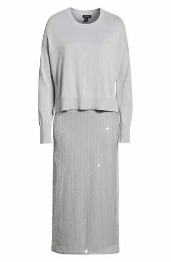 Halogen® Sequin Slipdress & Sweater Set