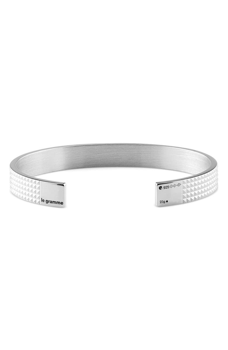 le gramme Men's 23G Sterling Silver Cuff Bracelet, Main, color, 