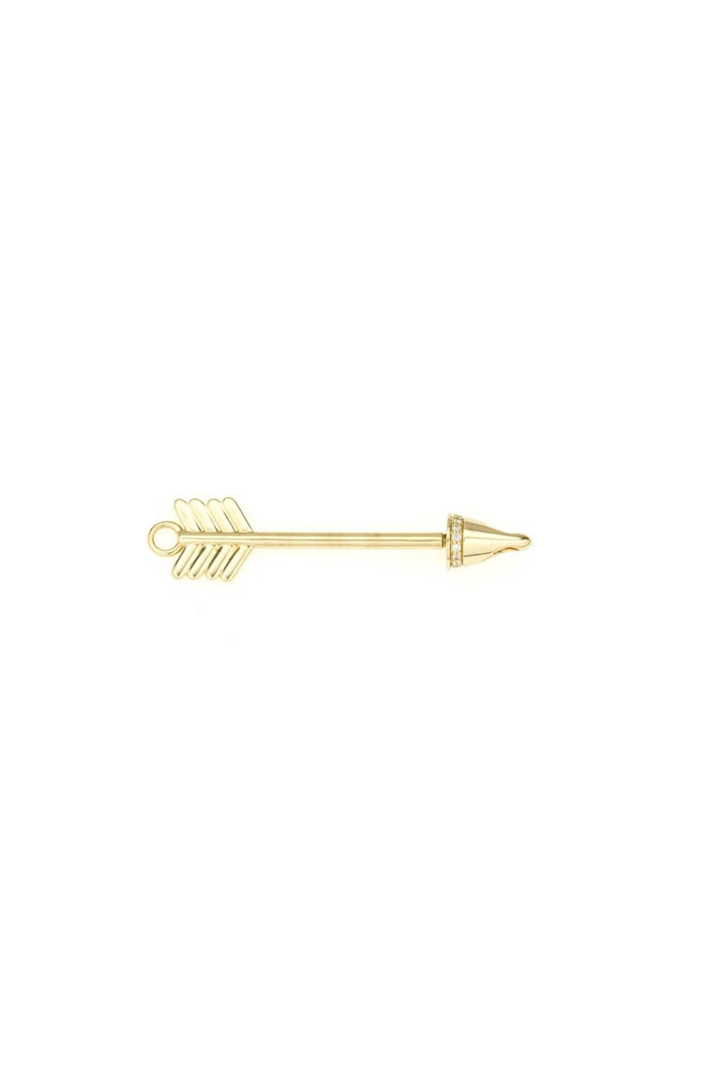 Adina Reyter Mini Diamond Arrow Pendant Charm, Main, color, Yellow