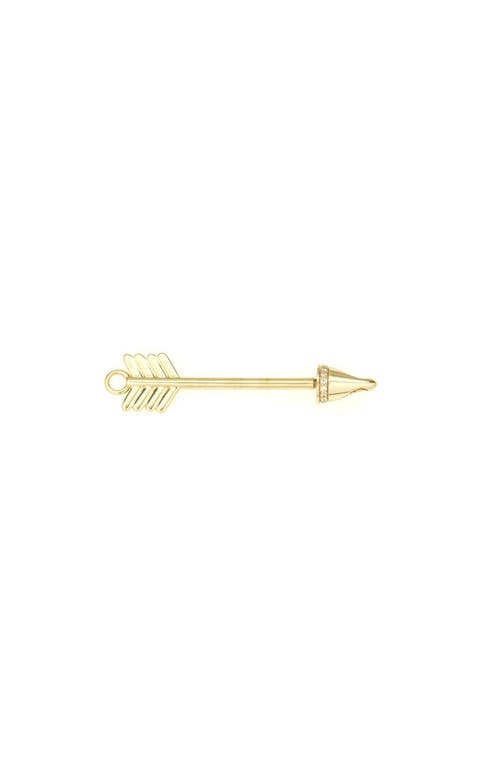 Adina Reyter Mini Diamond Arrow Pendant Charm In Yellow