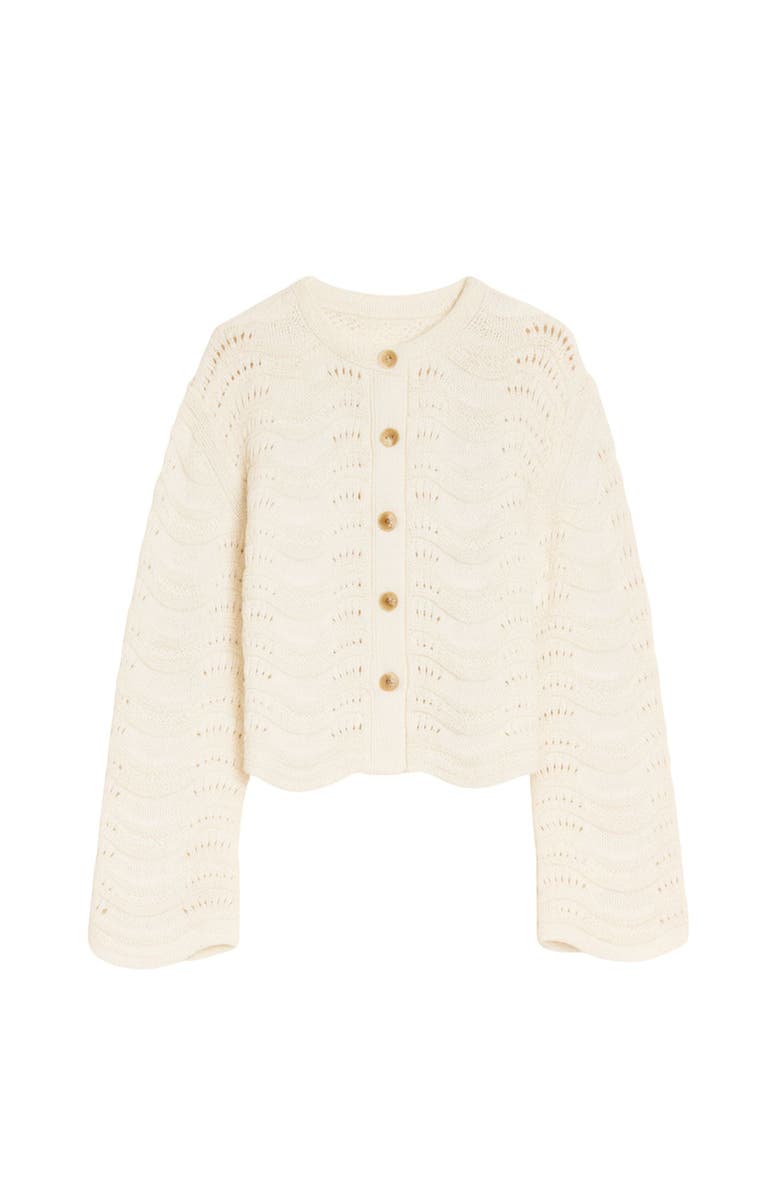 Rebecca Taylor Rem Knit Cardigan, Alternate, color, Ivory