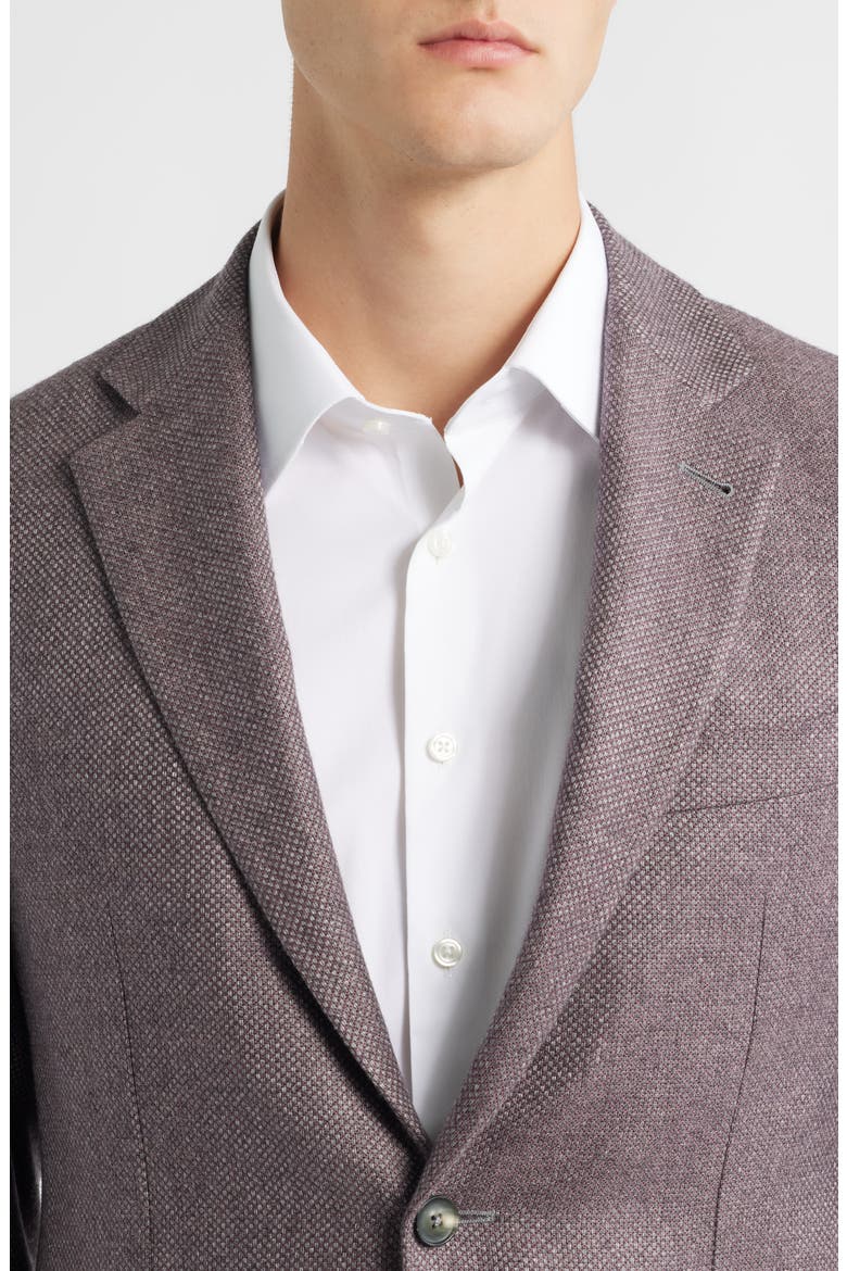 Kei Trim Fit Birdseye Cashmere & Silk Sport Coat, Alternate, color, PINK