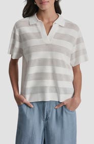 DKNY Sheer Stripe Polo