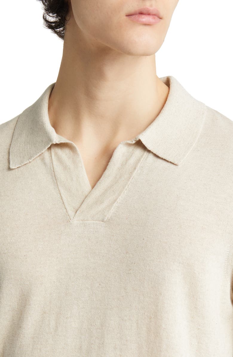 NN07 Ryan 6311 Cotton & Linen Johnny Collar Polo, Alternate, color,