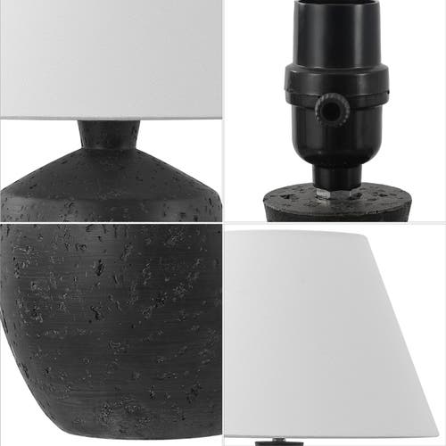 JONATHAN Y JONATHAN Y MYRON 18" MINIMALIST SCANDINAVIAN CONCRETE EFFECT RESIN/IRON LED TABLE LAMP