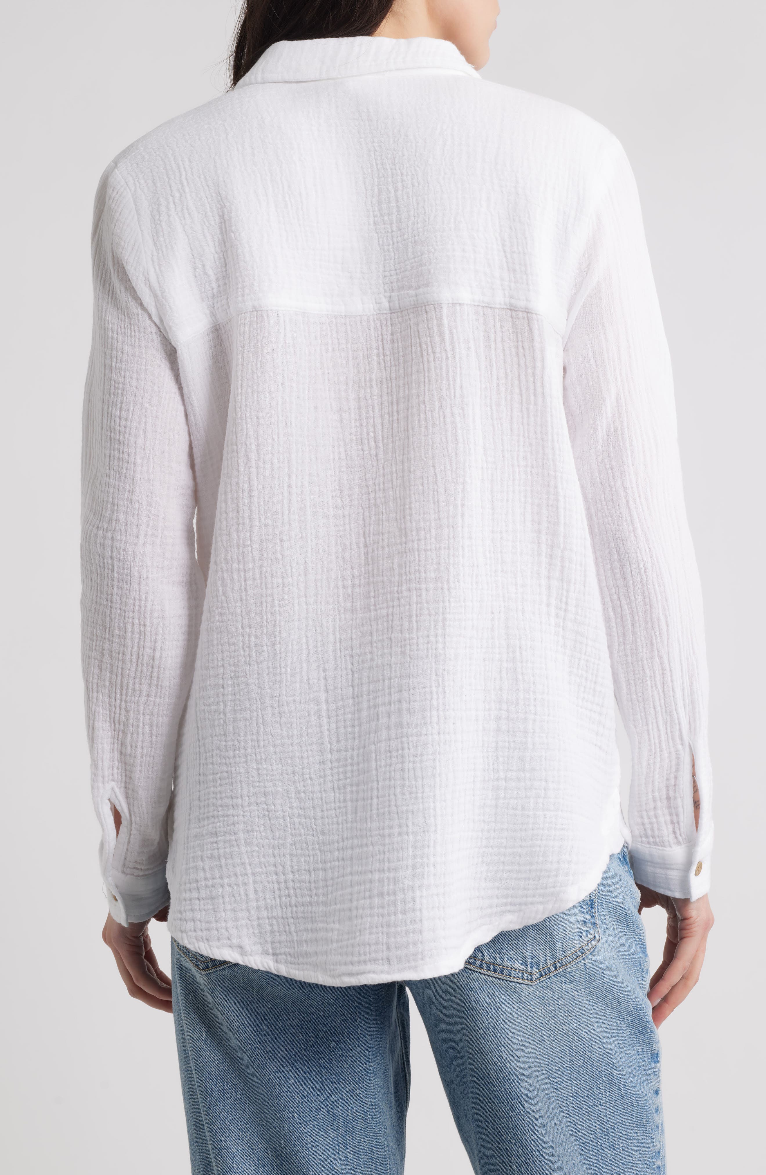 Micaela Cotton Button-Up Shirt - image 2