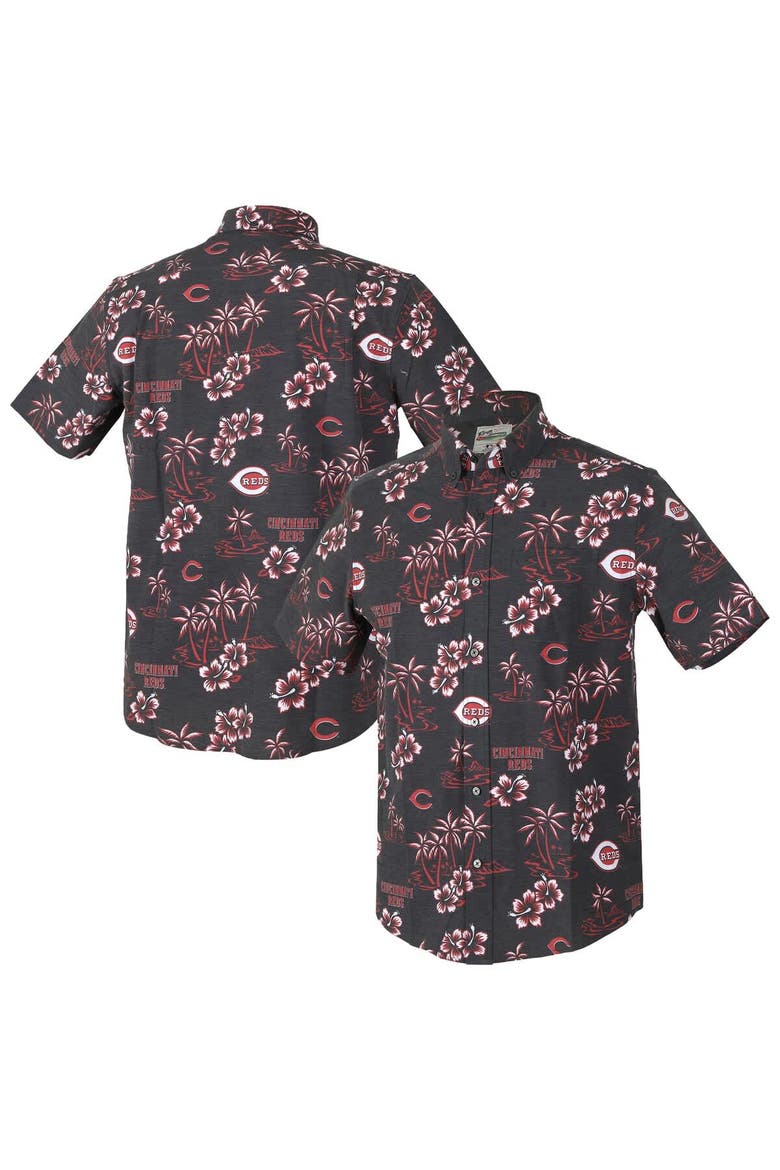 Men's Reyn Spooner  Black Cincinnati Reds Kekai Performance Button-Up Top, Alternate, color, Black