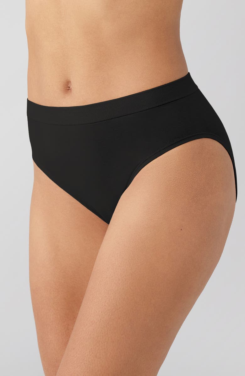 Wacoal B-Smooth<sup>®</sup> Natural High Cut Briefs, Alternate, color, Black