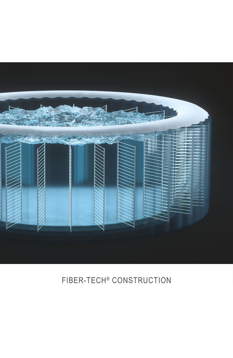 Intex Purespa Chevron Deluxe 6Person Inflatable Hot Tub, 77" Square, Jets, Alternate, color, 